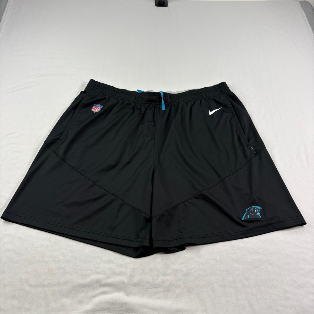 Carolina Panthers Nike Shorts Mens 2XL Black Team Issued Gym Athletic Practice